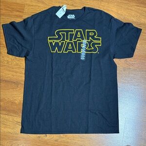 Star Wars Black Tee with Yellow Logo